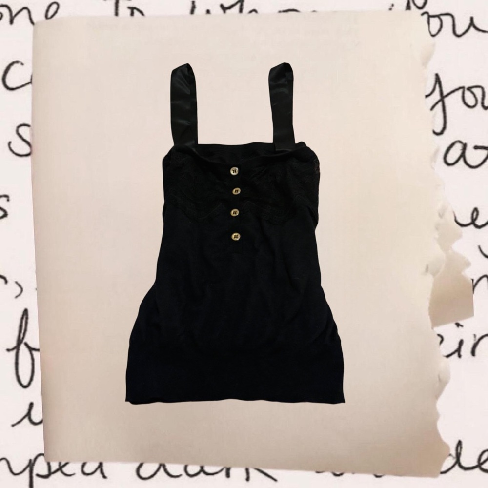 vintage dolce & gabbana lace camisole with golden buttons